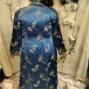 Floral Blue Long Coat